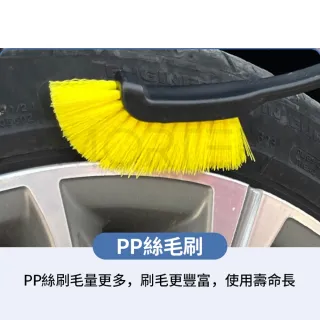 【MorTer】汽車細節刷 輪框清潔刷 PP刷毛 不傷車 密集刷毛 曲柄好施力 細節刷 輪框刷 汽機車清潔