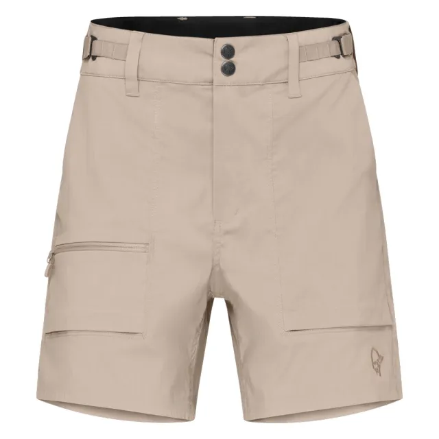 【NORRONA】femund light cotton 短褲 女款 羊絨灰
