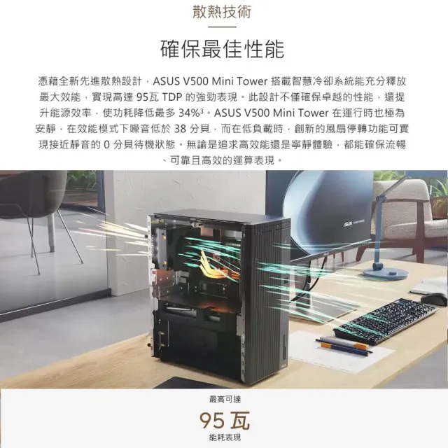 【ASUS 華碩】+27型螢幕★i3六核文書電腦(i3-1315U/8G/512G SSD/W11/H-V500MV)