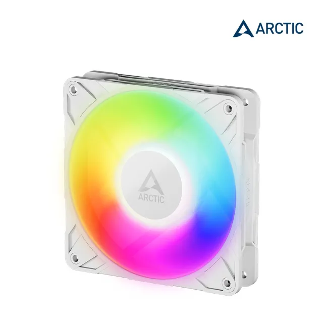 【Arctic】P12 Pro PST A-RGB 12公分高風壓共享風扇 白色(電腦風扇 散熱風扇 機殼風扇)