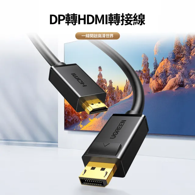 【綠聯】2M DP轉HDMI線/DisplayPort轉HDMI線
