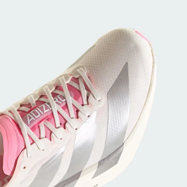 【adidas 愛迪達】ADIZERO ADIOS PRO 4 跑鞋(JQ4445 男鞋 跑鞋 輕量 慢跑鞋 櫻花主題配色)