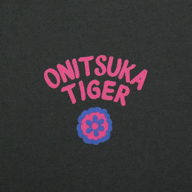 【Onitsuka Tiger】鬼塚虎-墨藍底彩色老虎印花短袖上衣衣(2183B561-400)