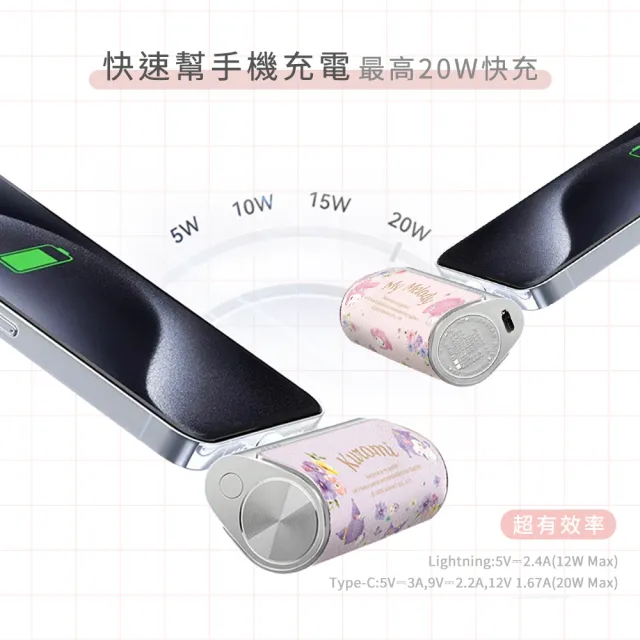 【apbs】三麗鷗 閃電快充口袋行動電源 5000mAh(花語系列)
