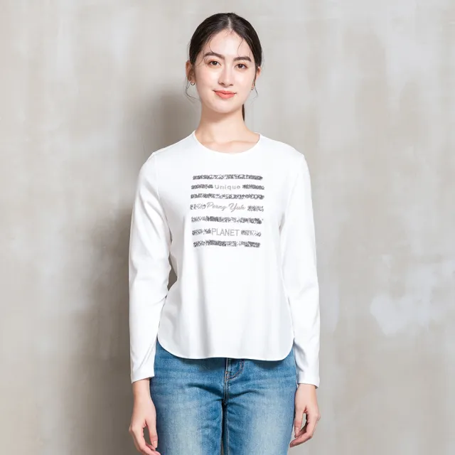 【perng yuh 芃諭名品】行星軌跡 刺繡 珠飾 T恤(2026 SS Collection|5A春夏新品上市)