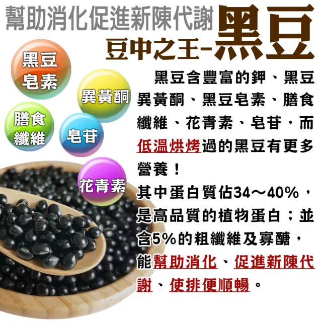 【蔘大王】真厚味剖半開仁純黑豆茶包X6組（6gX20入/組）(長效期版 草本潔淨 輕盈順暢 幫助消化 促進代謝)