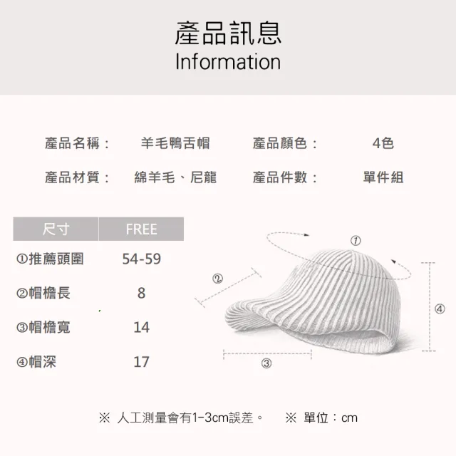 【Threeshape】綿羊毛小臉帽鴨舌帽-4色 (棒球帽/保暖帽/羊毛帽/防風帽/小臉)