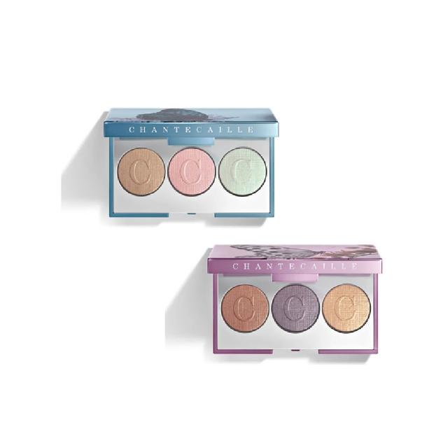 CHANTECAILLE香緹卡推出春遇舞蝶限量三色眼彩盤，以清新優雅的春日主題為靈感，融合柔和的粉彩與閃爍的珠光，打造夢幻眼妝效果。三種獨特色調可自由疊搭，適合日常與節日妝容，讓妳的雙眸盡顯時尚與浪漫。限量版設計，收藏價值高，是追求高品質眼妝的必備選擇。