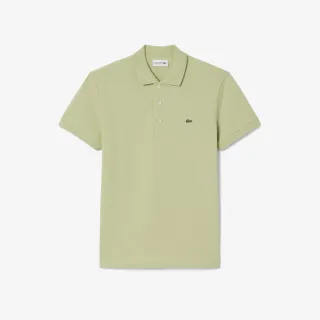 【LACOSTE】男裝-經典修身短袖Polo衫(淺綠色)