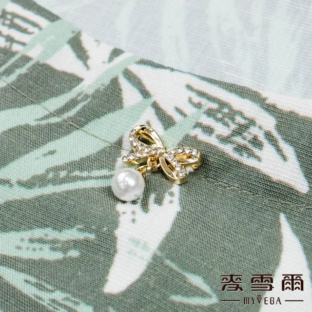 【MYVEGA 麥雪爾】葉子印花造型上衣-綠
