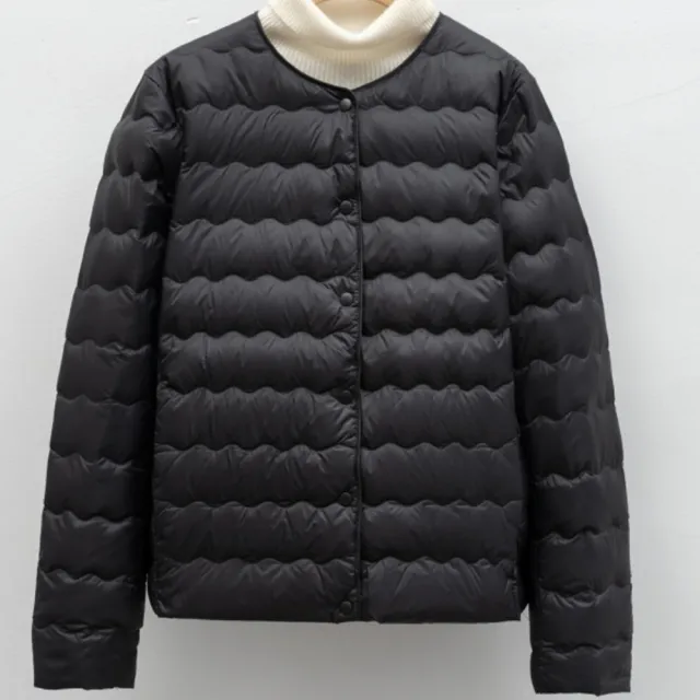 【巴黎精品】頂級真羽絨外套90%鴨絨羽絨衣秋冬(百搭圓領女外套3色n1lw15)