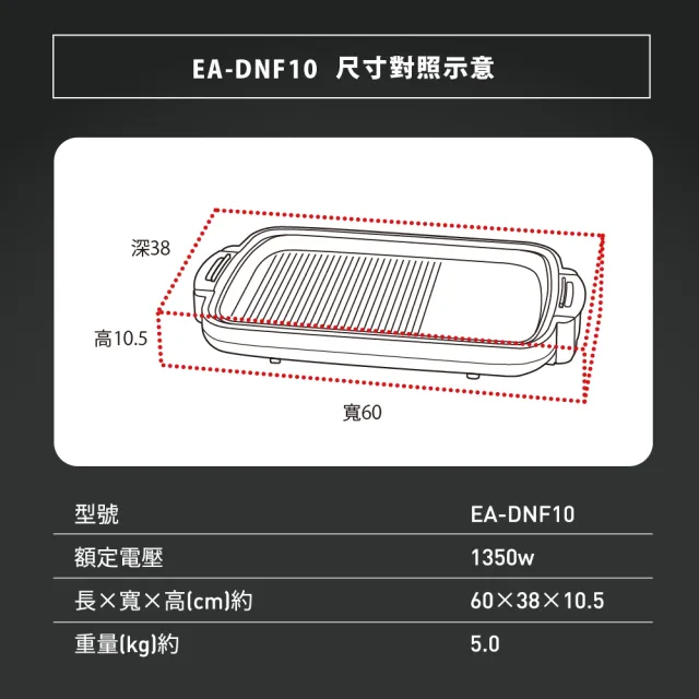 【ZOJIRUSHI 象印】*分離式* 鐵板燒烤組(EA-DNF10)