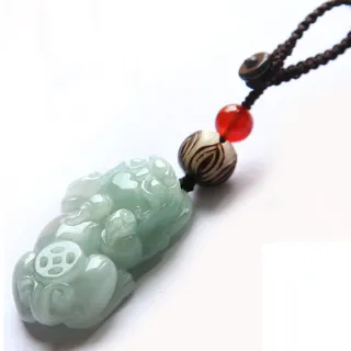 【開運方程式】翡翠玉石貔貅掛飾(保護主人咬錢招財)