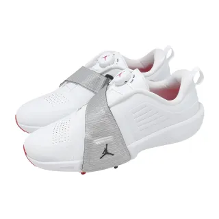 【NIKE 耐吉】高爾夫球鞋 Air Jordan Rev 男鞋 白 銀 氣墊 束帶 旋鈕(FV6338-100)