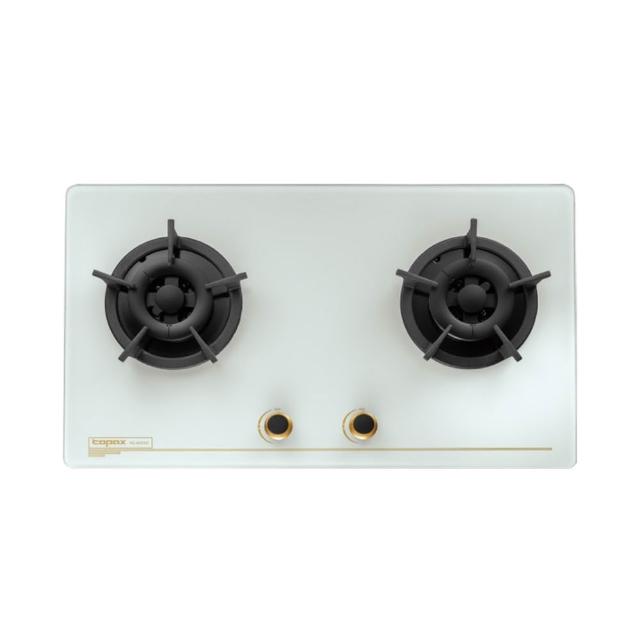 【莊頭北】二口保潔玻璃面板檯面爐白色 TG-8503BGW LPG/NG1 含基本安裝