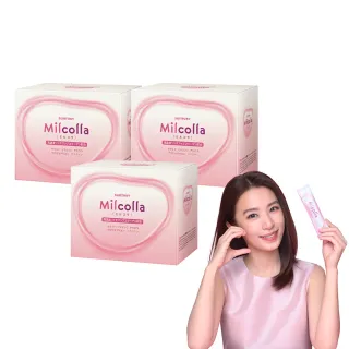 【Suntory 三得利官方直營】Milcolla 蜜露珂娜 30包x3盒組(膠原蛋白、維生素C、牛乳賽洛美、蛋白聚醣)