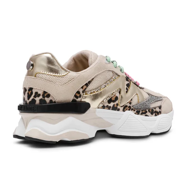 【steve madden】潮流撞色豹紋休閒鞋 SPEEDER(棕色)