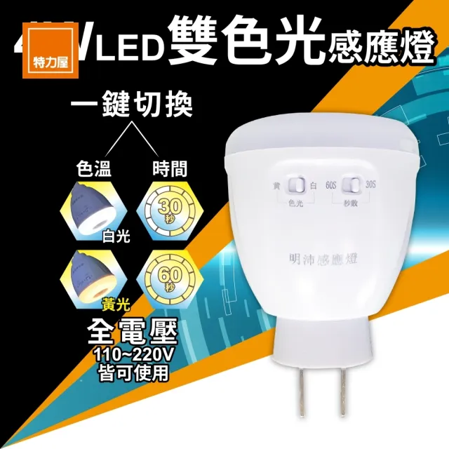 【特力屋】明沛4W LED雙色光感應燈 MP9416