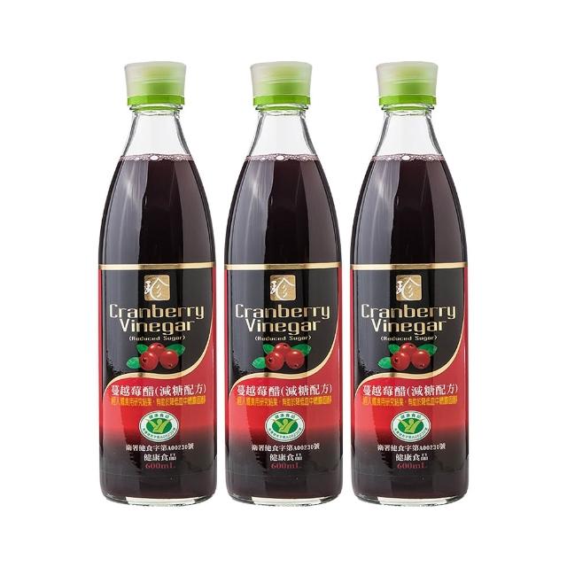 【百家珍】健字號蔓越莓醋減糖配方600ml X 3入