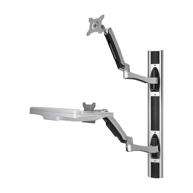 ErgoGrade EGW8822 ErgoGrade EGW8822壁掛式螢幕架,專為20吋以下至32吋顯示器設計,支援VESA 75x75mm及100x100mm安裝孔位。最大承重2~10kg(曲面螢幕限5.5kg),鍵盤托架承重2.5kg。採用鋼、鋁合金及塑膠材質,銀色系設計,臺灣製造,提供5年保固。包裝尺寸965x506x163mm,適合辦公室或居家空間,節省桌面空間,提升工作效率。