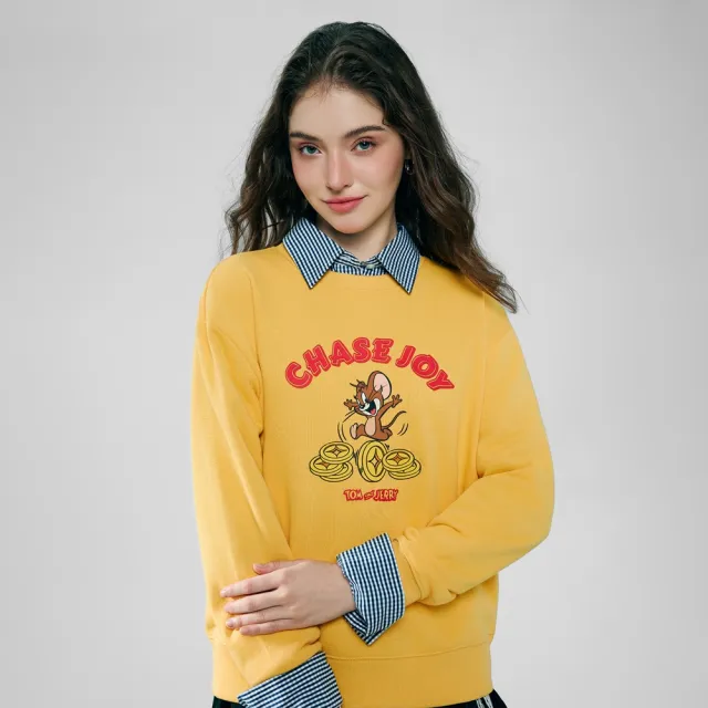 【GIORDANO 佐丹奴】女裝偷點金幣印花大學TEE 湯姆貓與傑利鼠系列(多色任選)