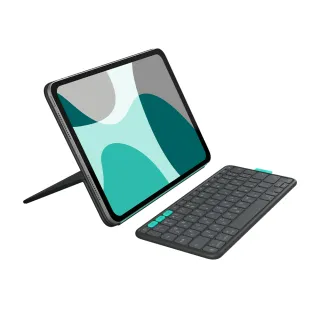 【Logitech 羅技】FlipFolio 11吋 iPadPro&Air磁吸式鍵盤保護支架(石墨黑)Flip Folio