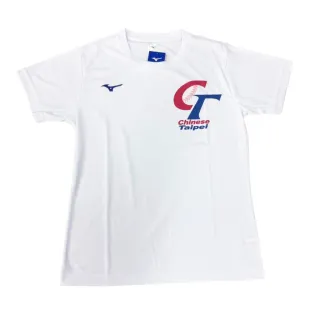 【MIZUNO 美津濃】CT圓領棒球短袖T恤中華白12TCDL0301