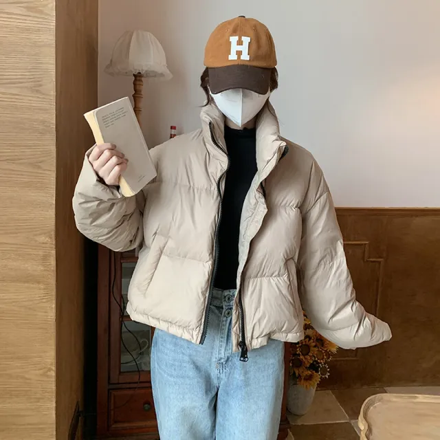 【AS 梨卡】女裝 外套 大衣 鋪棉外套 麵包外套 防風 冬天外套 保暖外套 短版 厚外套FR097