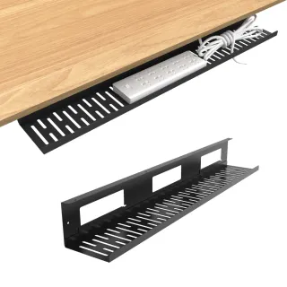 【Flexispot】電動升降桌專用桌下理線收納架CMP051L (桌下隱藏 線材管理 80cm大容量 穩固金屬)