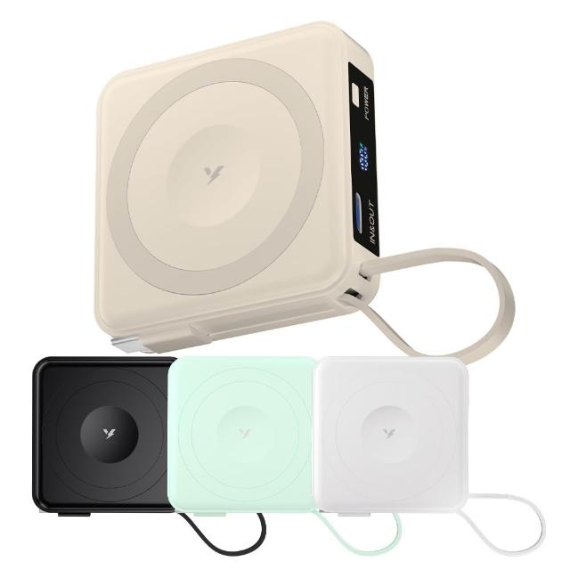 【YOMIX 優迷】防爆超迷你20W快充 5000mAh SSD固態磁吸行動電源(自帶Type-C線/電量顯示/磁吸充電/PD快充)