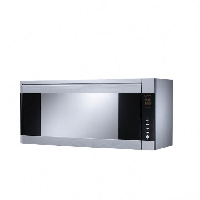 【SAKURA 櫻花】90cm懸掛式臭氧殺菌烘碗機銀色烤漆 Q-7580BSXL 含基本安裝