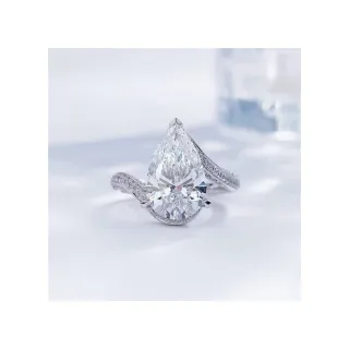 【鉅曜】鉑金950 IGI 3克拉 星曜流星水滴車工鑽戒（培育鑽石 鑽石 真鑽 戒指）