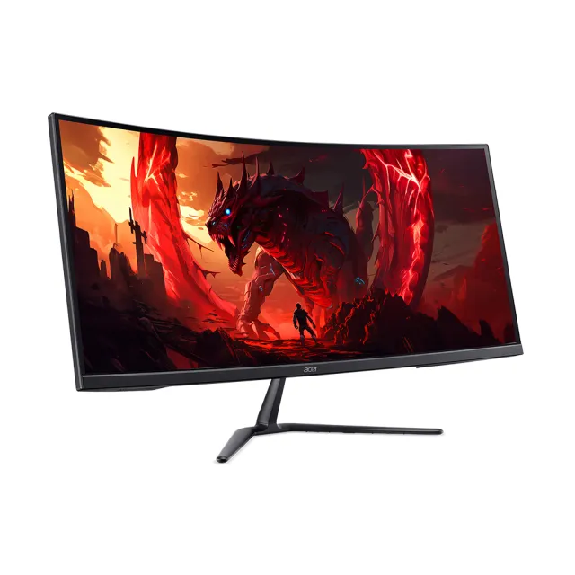 【Acer 宏碁】ED340CUR J0 34型 2K 21:9 120Hz曲面電競螢幕(可旋轉/可傾斜/內建喇叭/HDR10/1ms/VA)