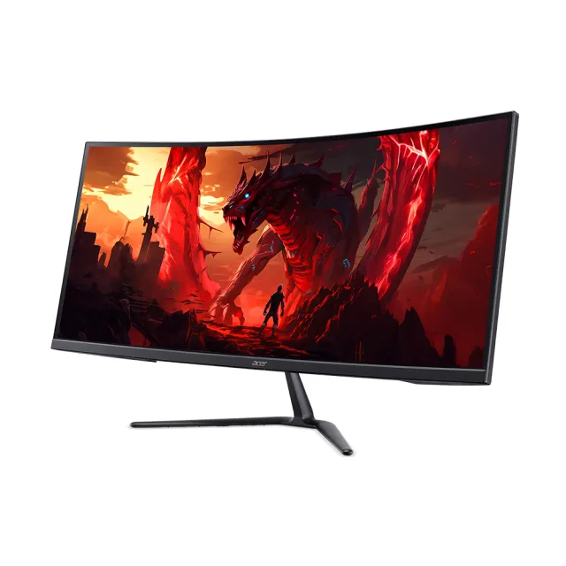【Acer 宏碁】ED340CUR J0 34型 2K 21:9 120Hz曲面電競螢幕(可旋轉/可傾斜/內建喇叭/HDR10/1ms/VA)