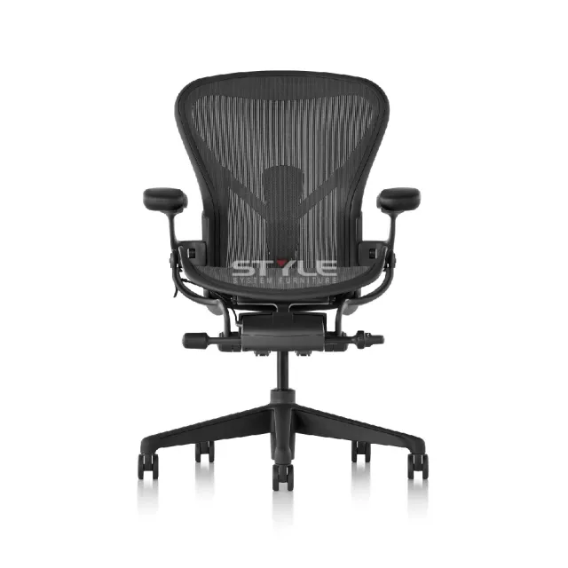 【Herman Miller】Aeron 全功能 - 石墨黑｜C SIZE｜世代家具｜原廠授權代理商(人體工學椅/電腦椅/辦公椅)