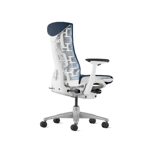 【Herman Miller】Embody 中厚布 - 白框深藍布｜世代家具｜原廠授權代理商(人體工學椅/電腦椅)