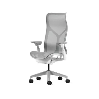 【Herman Miller】Cosm 高背 - 白框灰網｜可調扶手｜世代家具｜原廠授權代理商(人體工學椅/電腦椅/辦公椅)