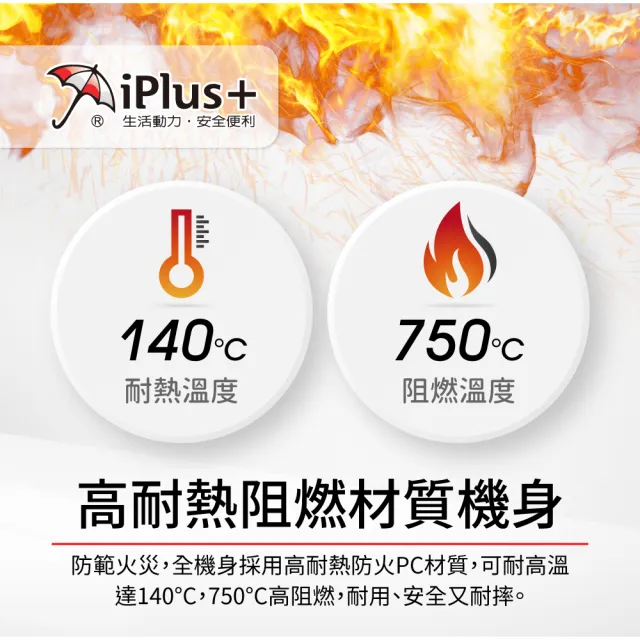 【iPlus+ 保護傘】7開6插3P防塵抗雷擊旋轉插頭延長線1.2M(PU-3767S 斜面開關.台灣製.防火)