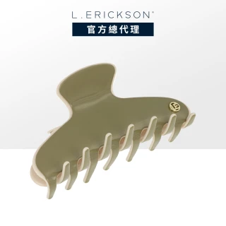 【L. ERICKSON】滾邊雙色抓夾〈綠 / 奶油白〉