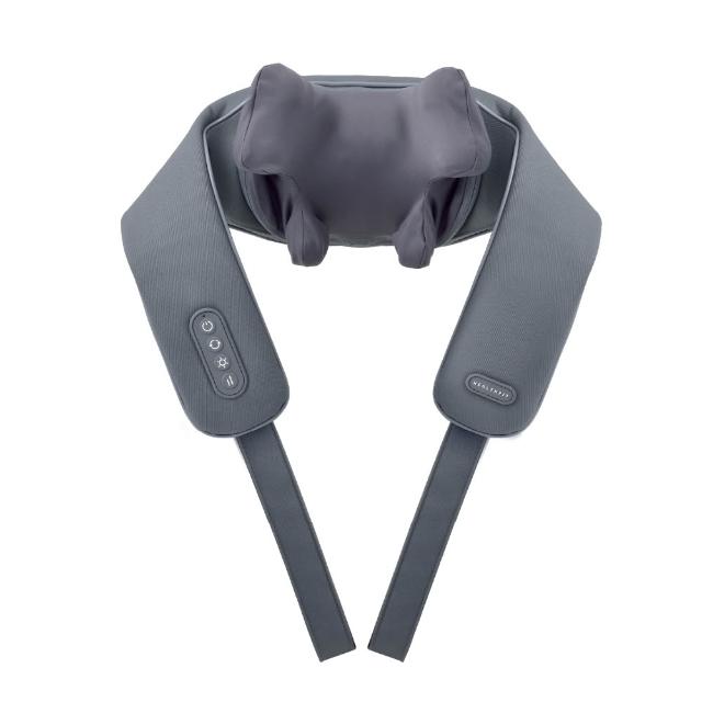 【HEALTHPIT】Relax頸Fun鬆 無線肩頸按摩器 HH-567(類貓抓皮革/六輪分工揉壓有感)