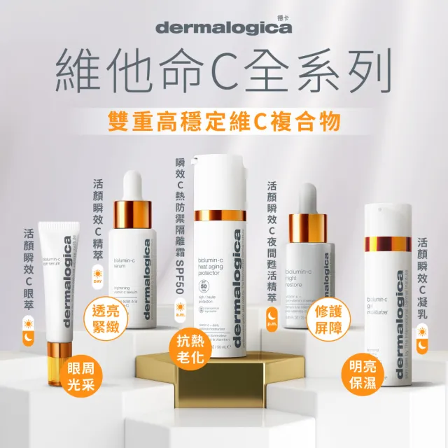 【dermalogica 德卡】活顏瞬效C凝乳 50ml(維他命C/水光提亮/保濕/德美樂嘉)