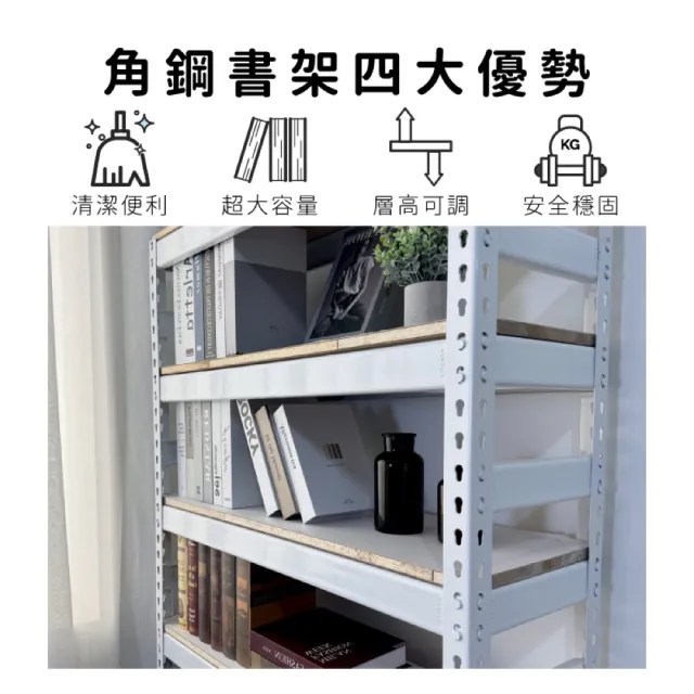 【空間特工】免螺絲角鋼五層架 2色 120x45x180cm(置物架/展示架/層架/收納架/DIY組合架)