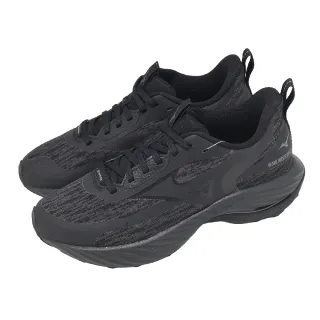 【MIZUNO 美津濃】慢跑鞋 Wave Rider GTX 3 超寬楦 女鞋 黑 防水 運動鞋 J1GD2580-72