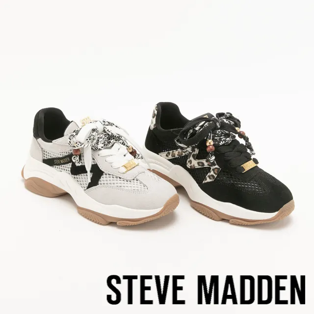 【steve madden】花紋串珠網布休閒鞋 MAXFIELD(灰色)