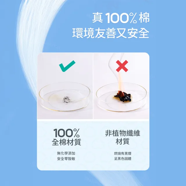 【Purcotton】全棉時代 100%純棉乾濕兩用巾 100片(20*20公分)