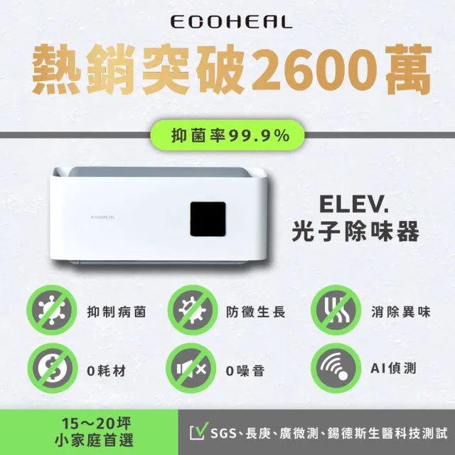 【ECOHEAL】Elev. 光子除味器