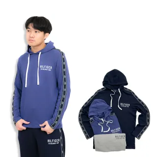 【Tommy Hilfiger】薄帽T 手臂串標 帽T 湯米上衣 平輸品(薄帽T9101)