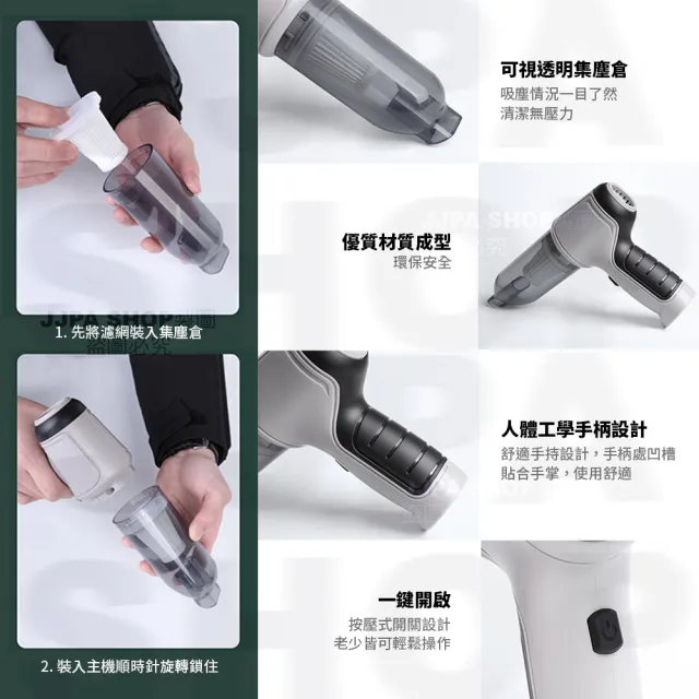 【SUiTU】Pro款大吸力車用吸塵器 無線手持 無刷電機(吹吸兩用 吸塵小鋼炮☆獨家加贈1顆濾芯)