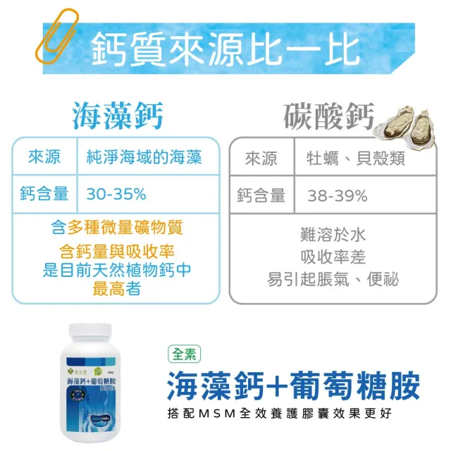 【素天堂】海藻鈣+葡萄糖胺膜衣錠 3瓶分享組(60錠/瓶)