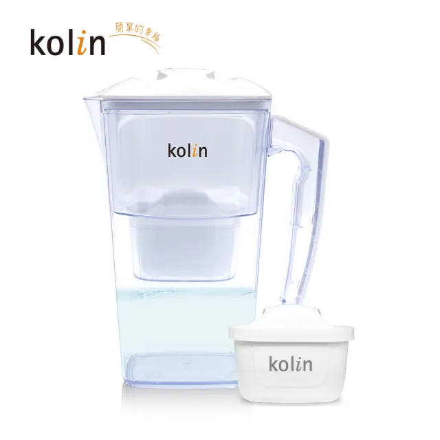 【Kolin 歌林】2.5L日系窄身濾水壺(內含四重濾芯*1/適用Brita)